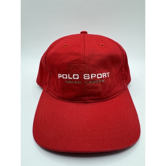 Polo Ralph Lauren Other - VTG Polo Sport Ralph Lauren Hat Red Spellout Big Logo Strapback NWT